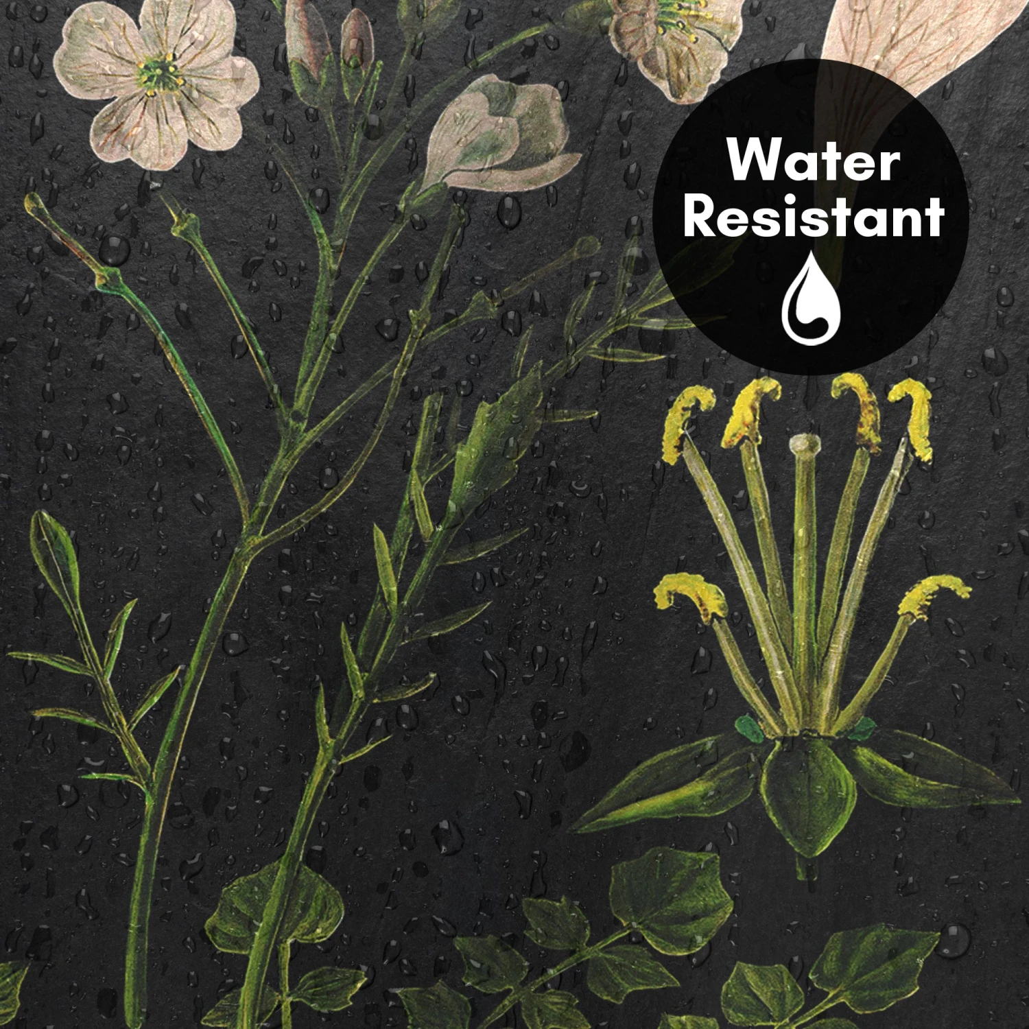 71x74 Botanical Shower Curtain With 12 Metal Grommets | Cuckoo Flower - Image 3