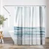 71x74 Shower Curtain With 12 Metal Grommets | Blue Wave And Sand