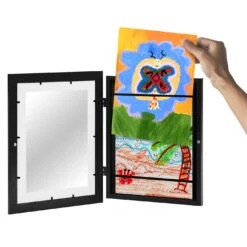Americanflat Kids Art Frame With Mat | Holds Up To 100 Artworks