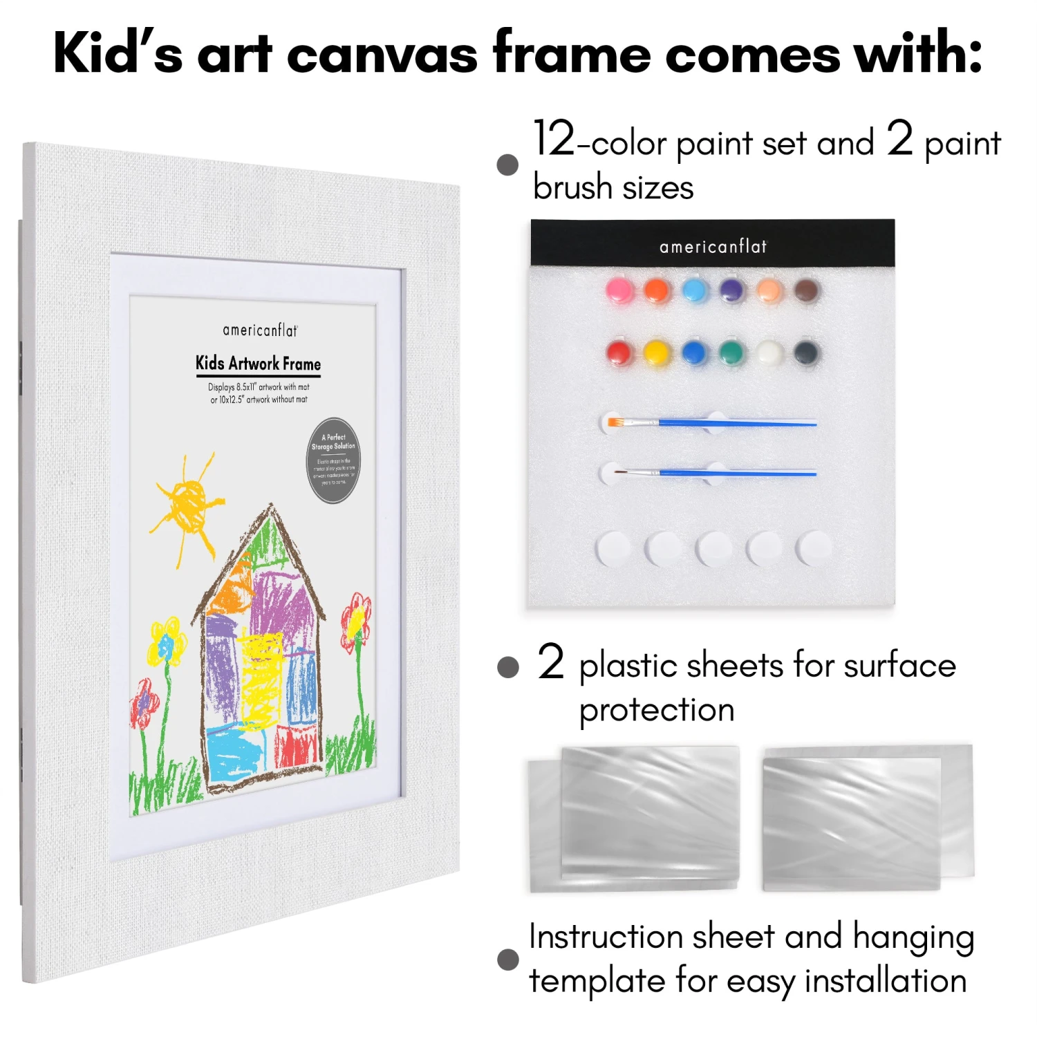 Canvas Kids Art Frame With DIY Frame Border | My Mini Masterpiece - Image 4