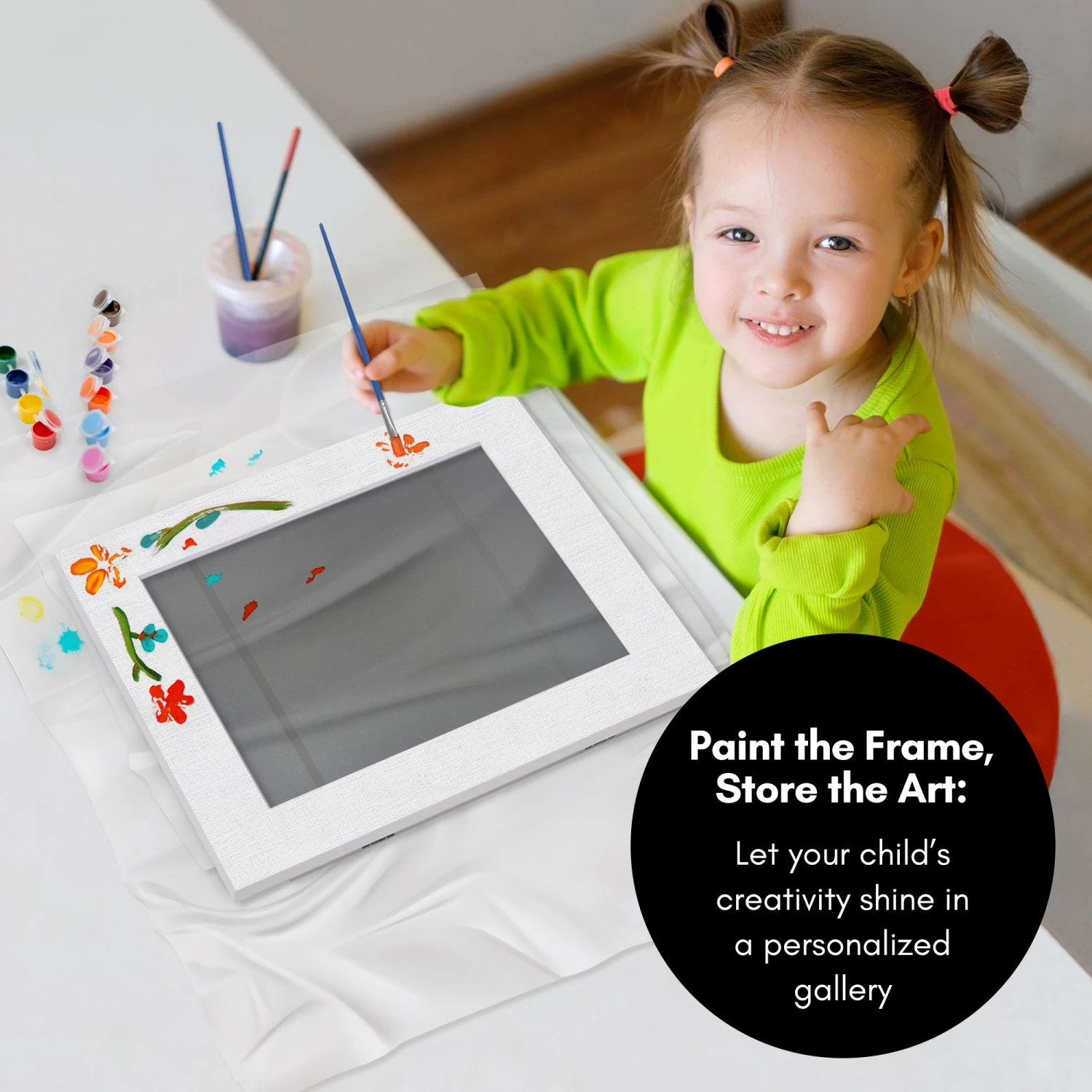 Canvas Kids Art Frame With DIY Frame Border | My Mini Masterpiece - Image 7