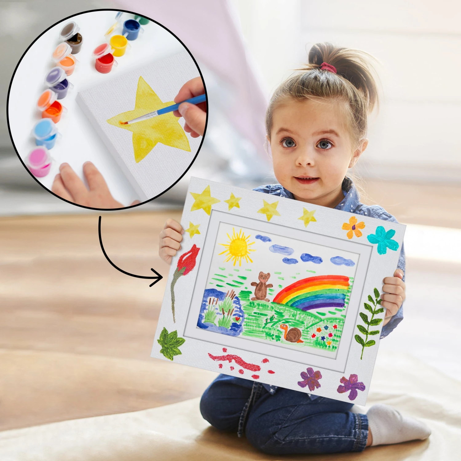 Canvas Kids Art Frame With DIY Frame Border | My Mini Masterpiece - Image 6
