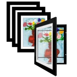 Americanflat Kids Art Frame With Mat | Set Of 4 | Holds Up To 100 Artworks