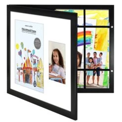 Americanflat Kids Art Frame With Two Openings | Includes Storage