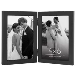 Americanflat Hinged Picture Frame | Wide, Beveled Molding | Shatter-Resistant Glass