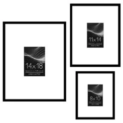 Americanflat Set Of 3 Picture Frames | Gallery Wall Frame Set | Black
