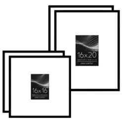 Americanflat Set Of 4 Picture Frames | Gallery Wall Frame Set | Black